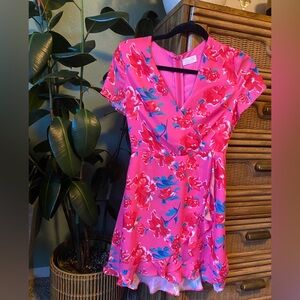 Pink Lily Fuchsia Floral Dress